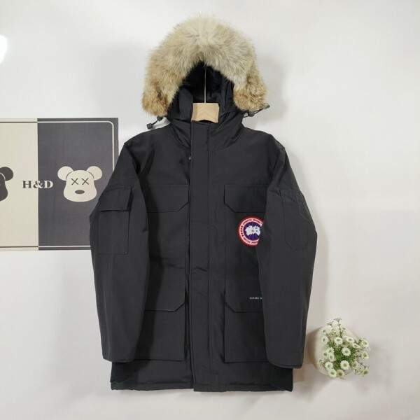 위핑,캐나다구스 Canada Goose 클래식 로고 털넥 후드 카고 패딩 남녀공용