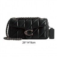 COACH 코치 태비 숄더백 26 위드 퀼팅 CP150black