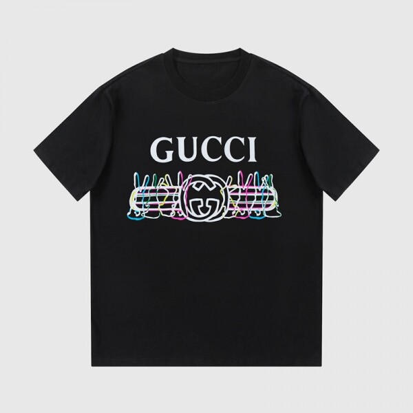 위핑,구찌 GUCCI 컬러 토끼 프린트 커플 반팔 티