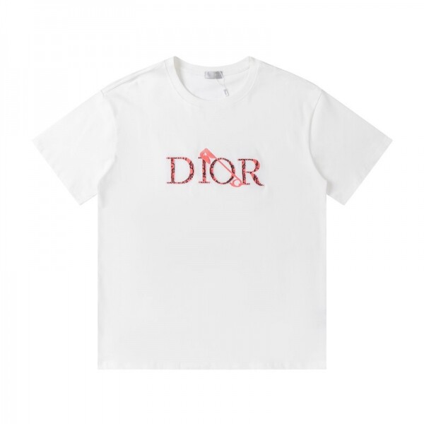 위핑,디올 DIOR 옷핀 자수 커플 반팔 티