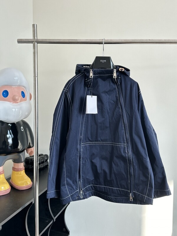 위핑,보테가 베네타 Bottega Veneta 스타일리시한 디자인 후드 긴팔 트렌치코트 남녀공용