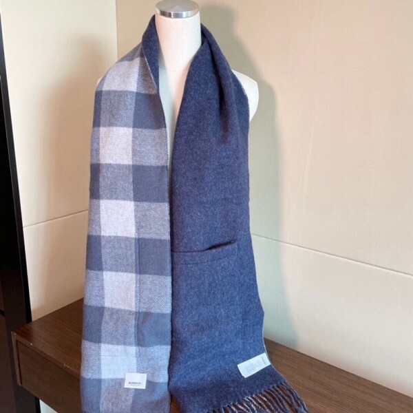 위핑,버버리 BURBERRY 클래식 체크 패턴 포켓 머플러 남여공용 40*200cm