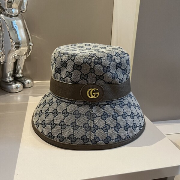 위핑,구찌 GUCCI 클래식 로고 노화 빈티지 캐주얼 버킷햇 남녀공용