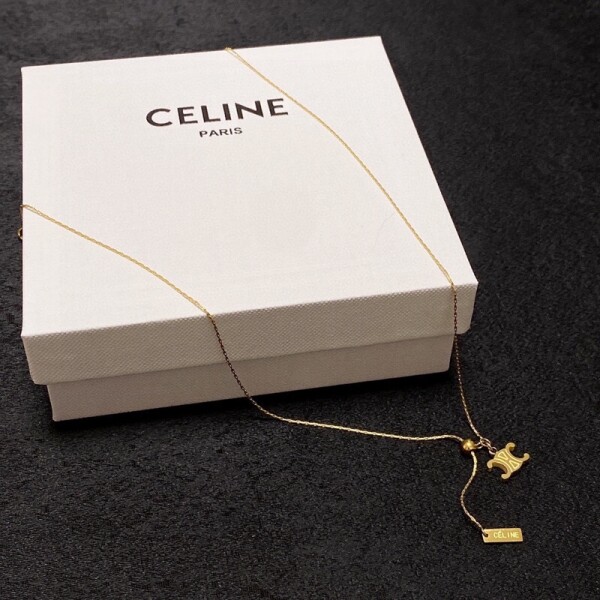 위핑,셀린느 CELINE 클래식 로고 모던 심플 펜던트 목걸이