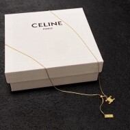 셀린느 CELINE 클래식 로고 모던 심플 펜던트 목걸이