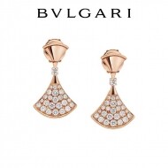 불가리 Bulgari 디바스 드림 이어링 18kt 로즈 골드 소재에 다이아몬드 파베 세팅 351054