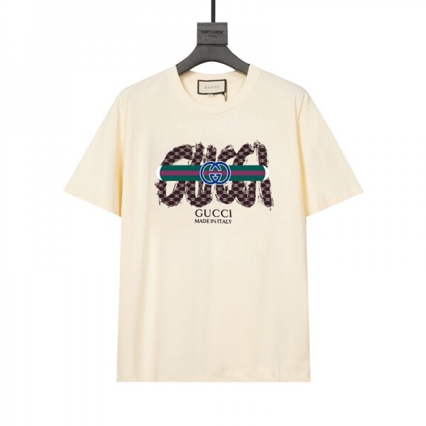 위핑,구찌 GUCCI 스타일리쉬 로고 코디 반팔 티 남녀 공용