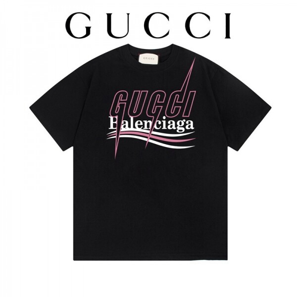 위핑,구찌 GUCCI 트렌디 디자인 반팔 티 남녀 공용