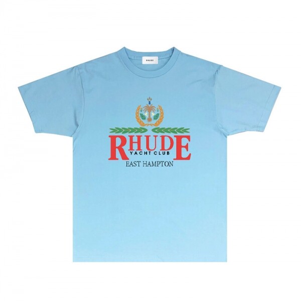 위핑,루드 RHUDE 초록잎 빨간 글씨 캐주얼 반팔 티 남녀 공용