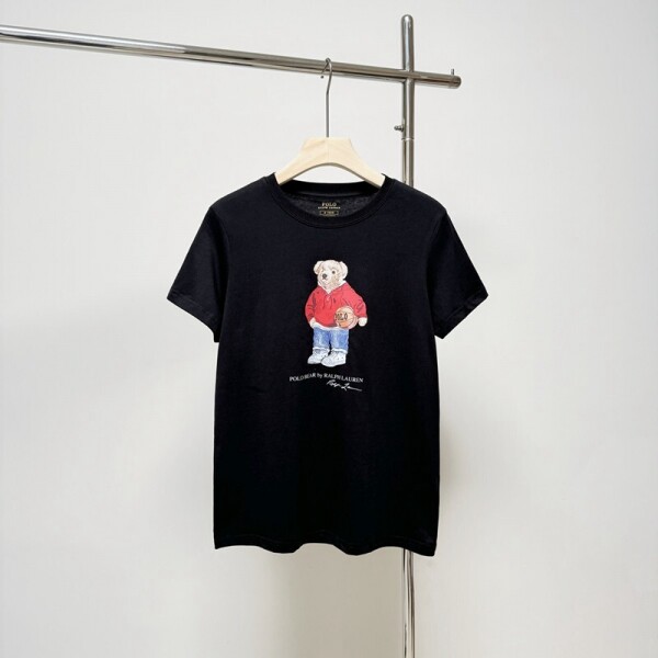 블링크,폴로 랄프로렌 POLO RALPH LAUREN 곰돌이 프린트 패션 캐주얼 반팔 티 남녀공용