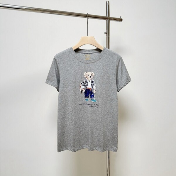위핑,폴로 랄프로렌 POLO RALPH LAUREN 곰돌이 프린트 패션 캐주얼 반팔 티 남녀공용