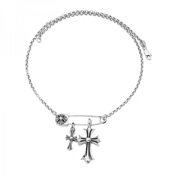 에이프,크롬하츠 Chrome Hearts 십자가 옷핀 패션 목걸이