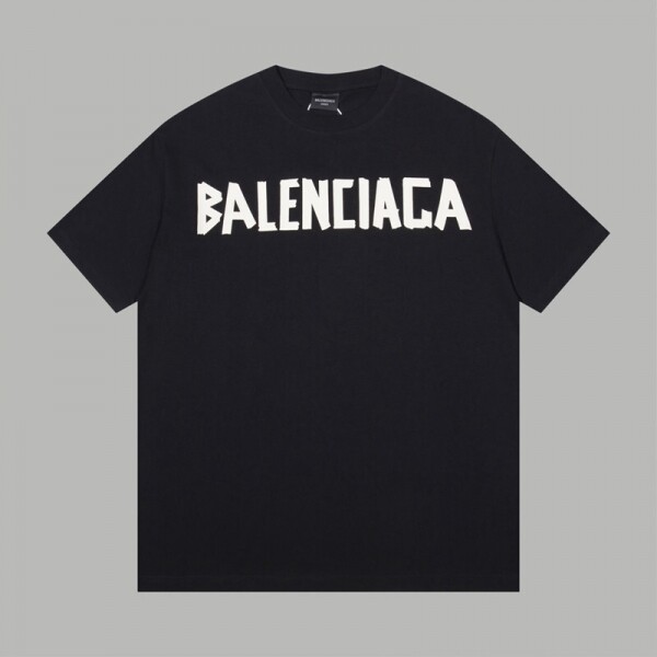 위핑,발렌시아가 Balenciaga 인기 스타일 영문자 프린트 맞춤형 티셔츠 블랙