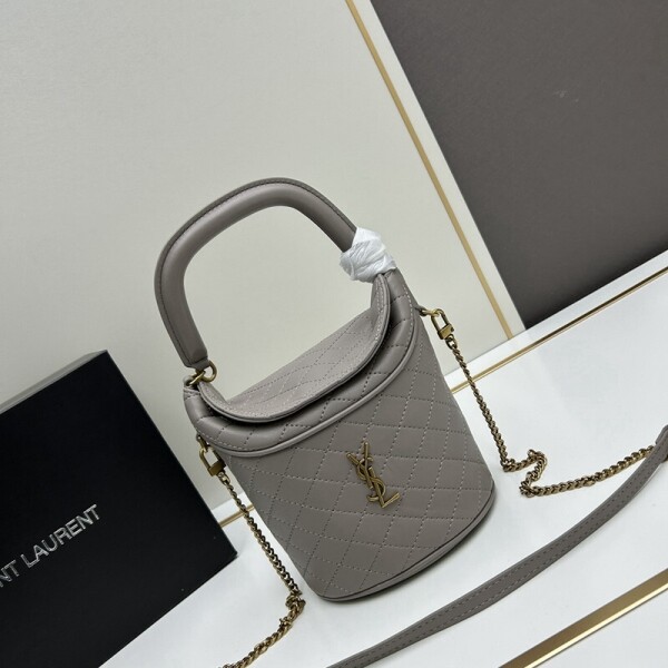 위핑,생로랑 Saint Laurent GABY 미니 양가죽 부자 물통 클러치 감자튀김 가방 15x15x13cm