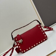 발렌티노 Valentino Garavani Rockstud 모던 스터드 숄더 크로스 토트백 레드 19*13*7cm