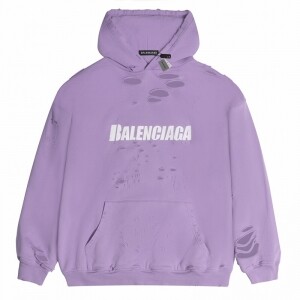 발렌시아가 BALENCIAGA 모던 대미지 펑크 후드 긴팔 맨투맨 남여 공용