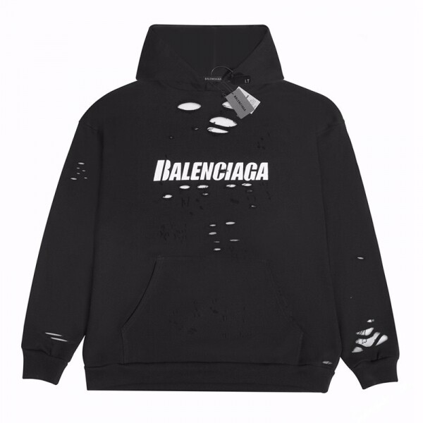 쇼플렉스,발렌시아가 BALENCIAGA 모던 프린트 대미지 펑크 후드 긴팔 맨투맨 남여 공용