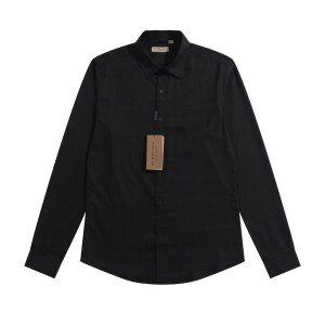 버버리 BURBERRY 자수 로고 커플 블랙 셔츠