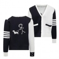 톰브라운 Thom Browne 하프 코튼 슬리브 가디건 MKC406F Y3006 415