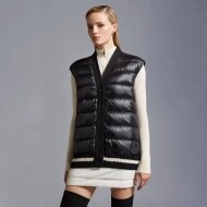 몽클레르 MONCLER 여자 스쿨 패치 니트 패딩 브이넥 베스트