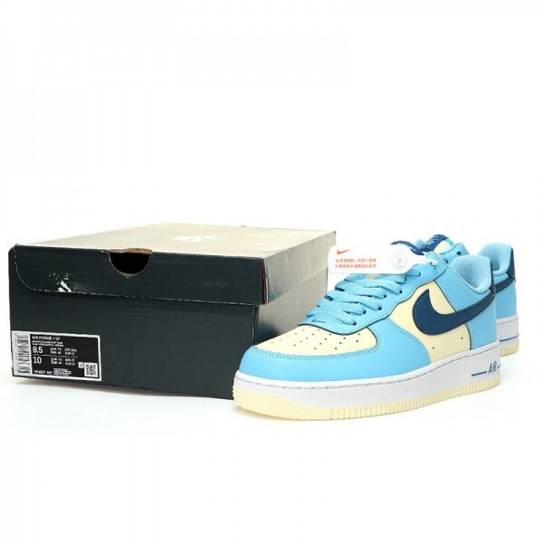 위핑,나이키 Nike 클래식 로우탑 배색 수준 라이트 블루 크림 운동화 HF4837-407