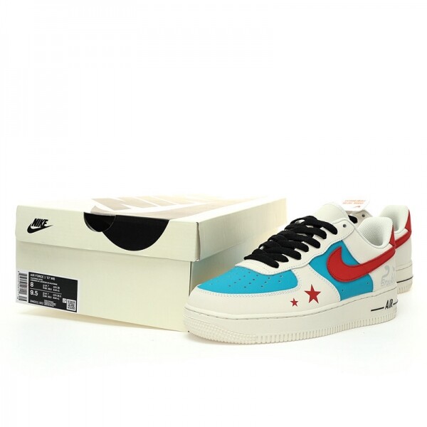 위핑,나이키 Nike 클래식한 로우탑 캐주얼 베이지 블루 레드 디자인 런닝화 남여공용 DM0211-002