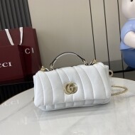 구찌 GUCCI Milano 모던 심플 화이트 토트백 21*12.5*4.6cm