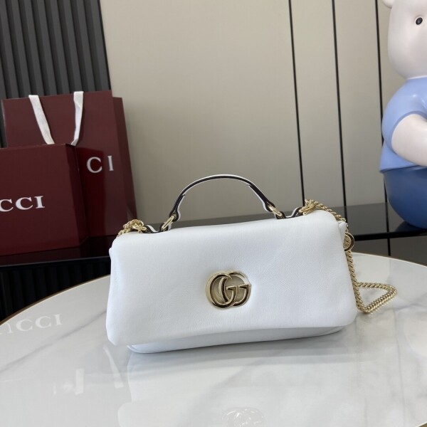 블링크,구찌 GUCCI Milano 모던 심플 화이트 토트백 21*12.5*4.6cm