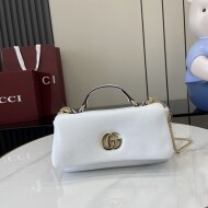 구찌 GUCCI Milano 모던 심플 화이트 토트백 21*12.5*4.6cm
