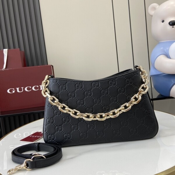 블링크,구찌 GUCCI Emblem 클래식 GG 엠보 겨드랑이 숄더백 29*17*10cm