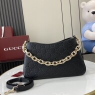 구찌 GUCCI Emblem 클래식 GG 엠보 겨드랑이 숄더백 29*17*10cm