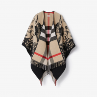 버버리 BURBERRY 버버리 리버서블 EKD 체크 울 케이프 80748751 155x130cm