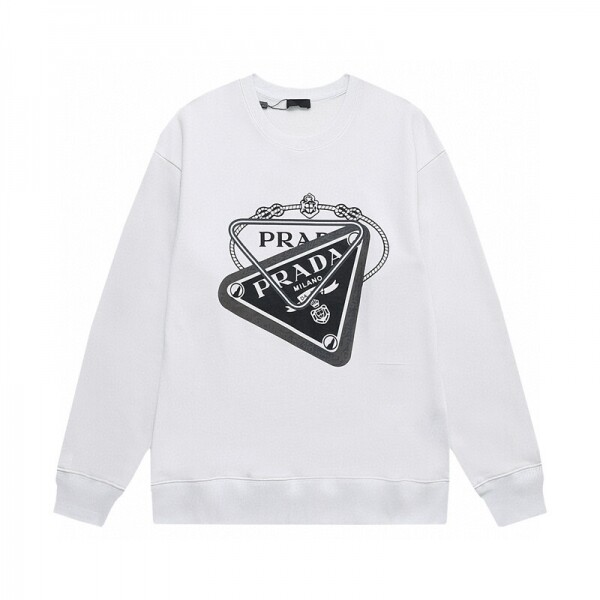 위핑,프라다 PRADA 클래식 로고 프린트 트렌드 라운드 맨투맨 남녀 공용