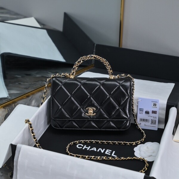 위핑,샤넬 CHANEL 클래식 모던 위빙 토트백 크로스백 블랙 19cm