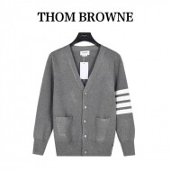 톰브라운 Thom Browne 클래식 네줄 스트라이프 짜임 다섯버튼 카디건 스웨터 남여공용