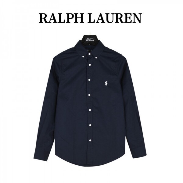 블링크,폴로 랄프로렌 POLO RALPH LAUREN 클래식한 솔리드 스몰 와펜 워마 자수 셔츠 남녀 공용