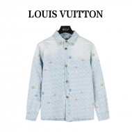 루이비통 louis vuitton 모던 로고 데님 야구 셔츠 남녀 공용