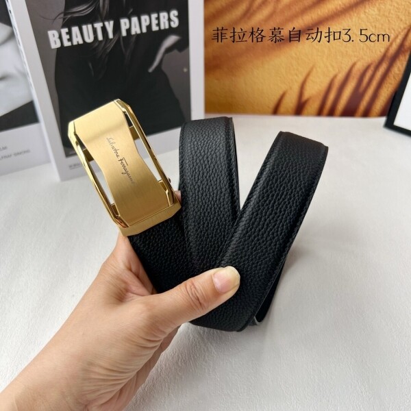 위핑,페라가모 Ferragamo 남성 캐주얼 자동 벨트 3.5cm