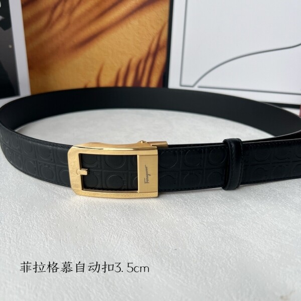 위핑,페라가모 Ferragamo 남성 캐주얼 심플 자동 벨트 3.5cm