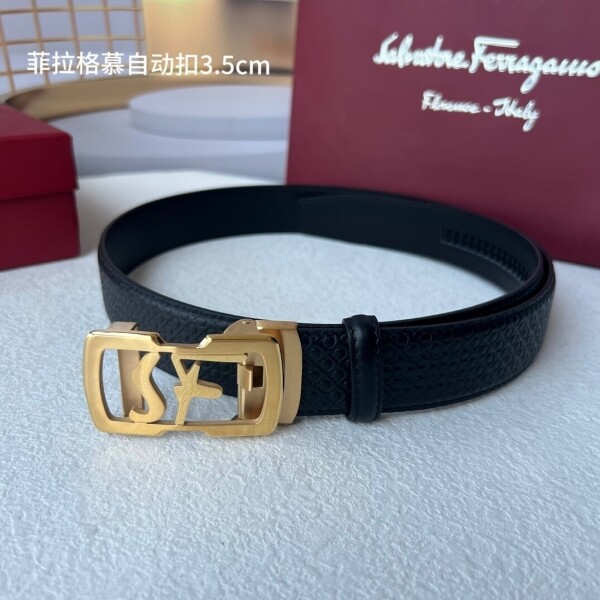 위핑,페라가모 Ferragamo 모던 엠보싱 남성 자동 벨트 3.5cm