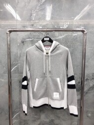 톰브라운 Thom Browne 모던 클래식 캐주얼 후드 코트