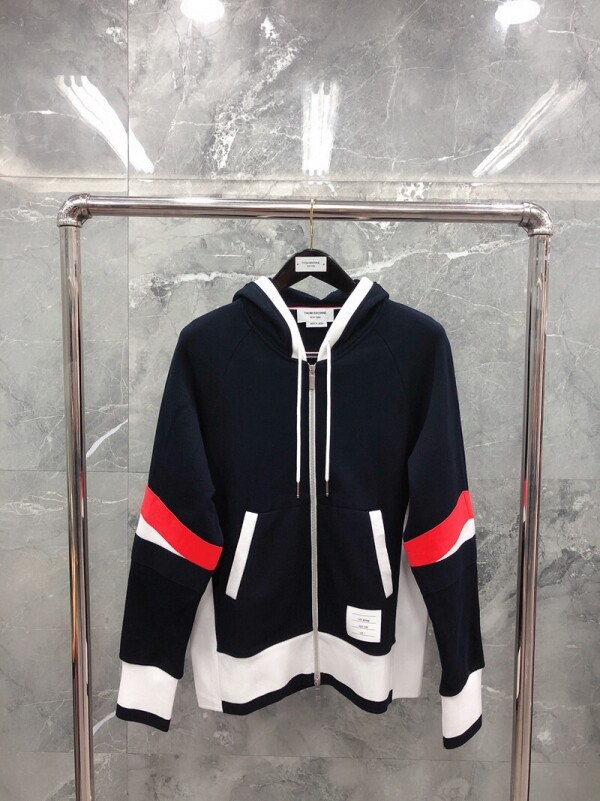 블링크,톰브라운 Thom Browne 모던 클래식 캐주얼 후드 코트