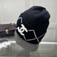 샤넬 CHANEL 로고 자수 패션 트렌디 캐주얼 니트 비니 남여공용