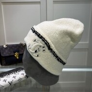 샤넬 CHANEL 로고 자수 패션 트렌디 캐주얼 니트 비니 남여공용