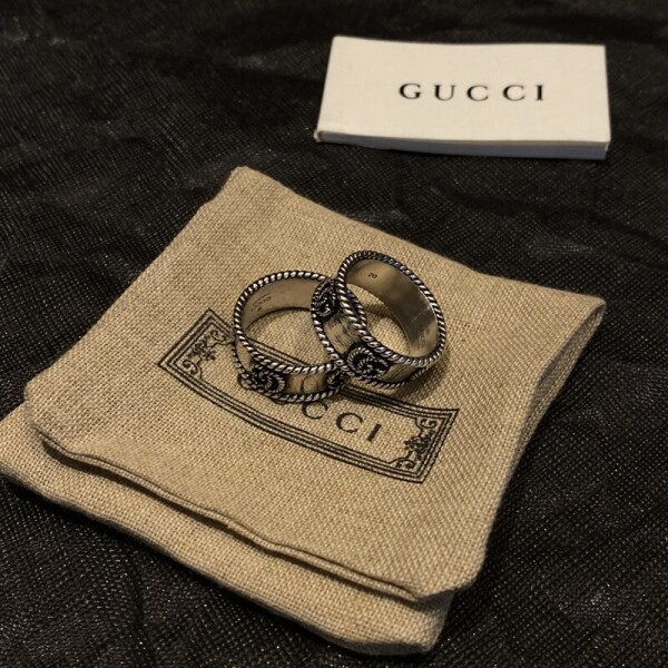 블링크,구찌 GUCCI 더블 G 레터링 꼬임 반지