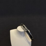 구찌 GUCCI 블랙 법랑 빈티지 오픈 팔찌