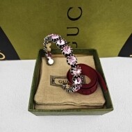 구찌 GUCCI 블랙 법랑 빈티지 오픈 팔찌