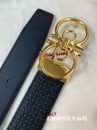 페라가모 Ferragamo 모던 엠보싱 남성 벨트 3.4cm