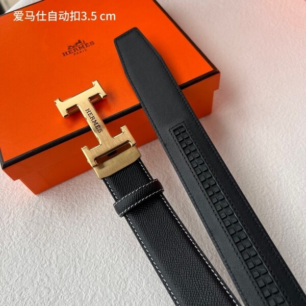 위핑,에르메스 Hermès 클래식 H버클 캐주얼 자동 버클 남성 벨트 3.5cm