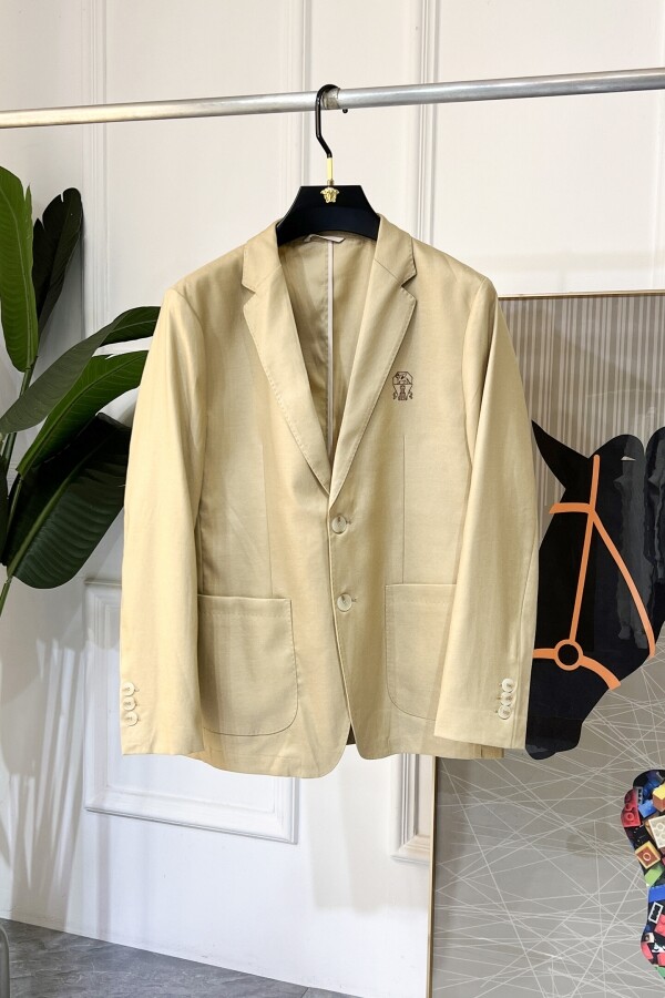 위핑,브루넬로 쿠치넬리 Brunello Cucinelli 로고 모던 클래식 캐주얼 코트